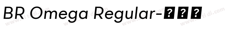 BR Omega Regular字体转换